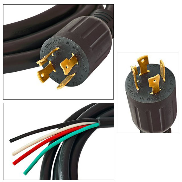 NEMA L14-30 Generator Power Cord 125/250V 30 Amp 10 Gauge 4 Wire SJTW Power Cord