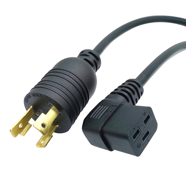 Heavy Duty Locking Power Cord L5-30P/C19 14AWG 15A 250V 6FT